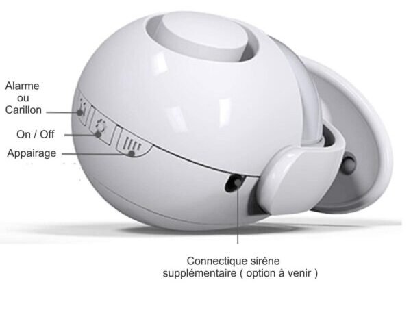 
								Alarme de Camping Car – Alarme de Porte – Sirène 125 DB Détecteur de Mouvement – 4 Détecteurs d’ouverture- 2 Télécommandes – 8 Autocollants – Alarme Maison full									