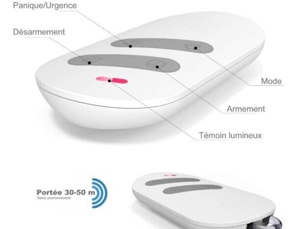 
								Alarme de Camping Car – Alarme de Porte – Sirène 125 DB Détecteur de Mouvement – 4 Détecteurs d’ouverture- 2 Télécommandes – 8 Autocollants – Alarme Maison full									