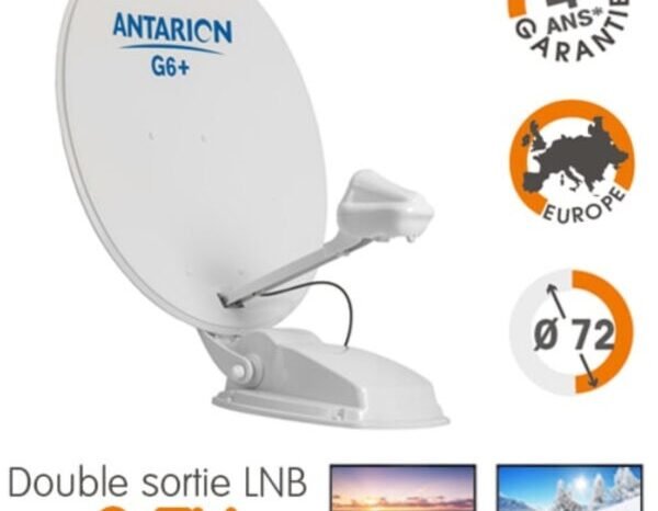 
								Antenne Satellite automatique – Antarion 2 têtes G6+ 72cm full									