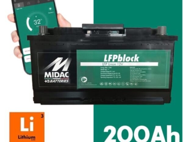 
								Batterie au Lithium MIDAC 12V 200Ah full									