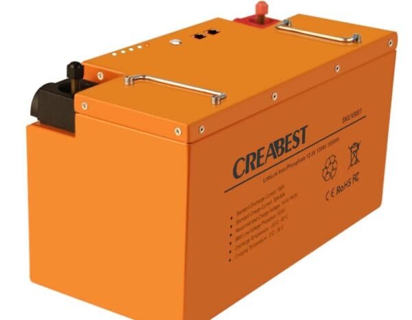 
								Batterie LiFePO4 120Ah 12.8V pour camping-car caravane camping bateau hors réseau avec Bluetooth full									