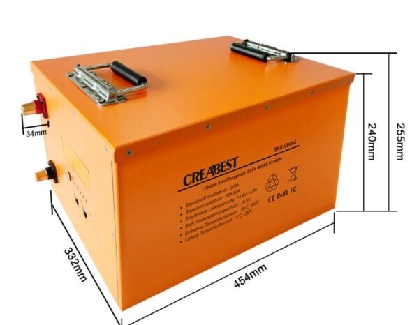 
								Batterie LiFePO4 480Ah 12.8 V pour camping-car caravane camping bateau lithium fer phosphate full									