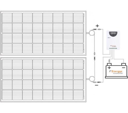 
								EM Kit solaire rigide 420W – Régulateur MPPT 100/40 BT full									