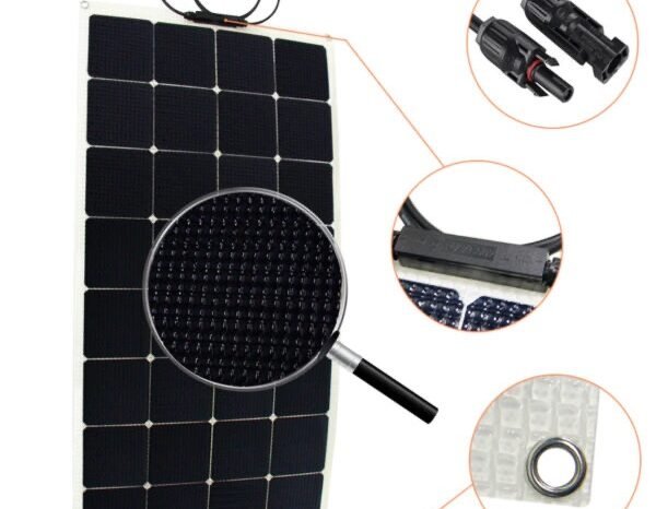 
								Kit Panneau Solaire Souple 200W pour Camping-car, Caravane, Bateau avec batterie LiFePO4 full									