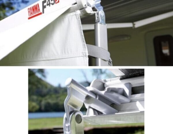 
								Store Fiamma F45S Blanc 2m60 Royal Grey + adaptateurs VW T5/T6 California full									