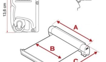 
										Store Fiamma F45S Blanc 2m60 Royal Grey + adaptateurs VW T5/T6 California full									